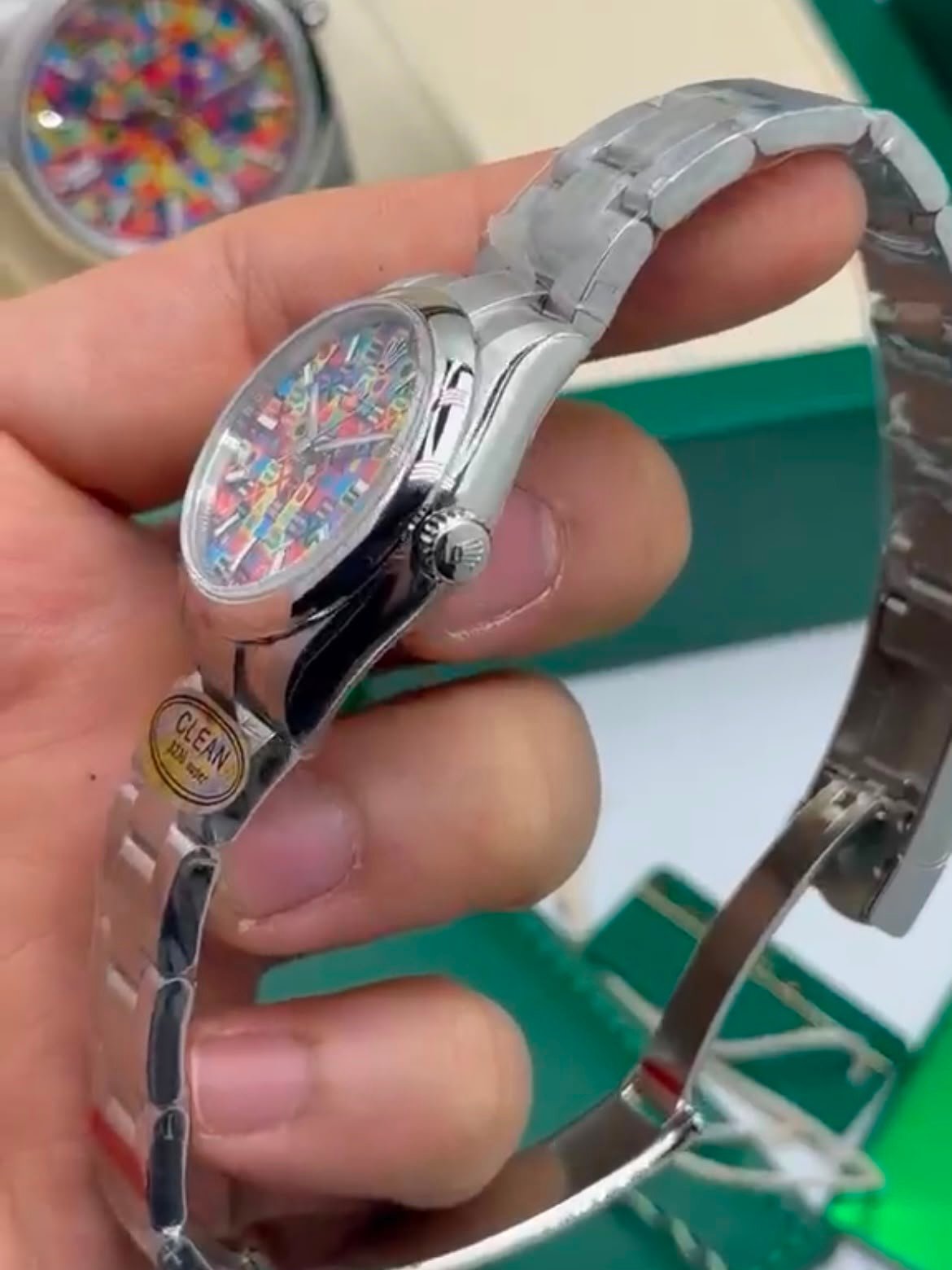 Rolex Oyster Perpetual Celebration Dial 32MM - SUPER CLONE - AÇO MOSTRADOR COLORS - Imagem 2