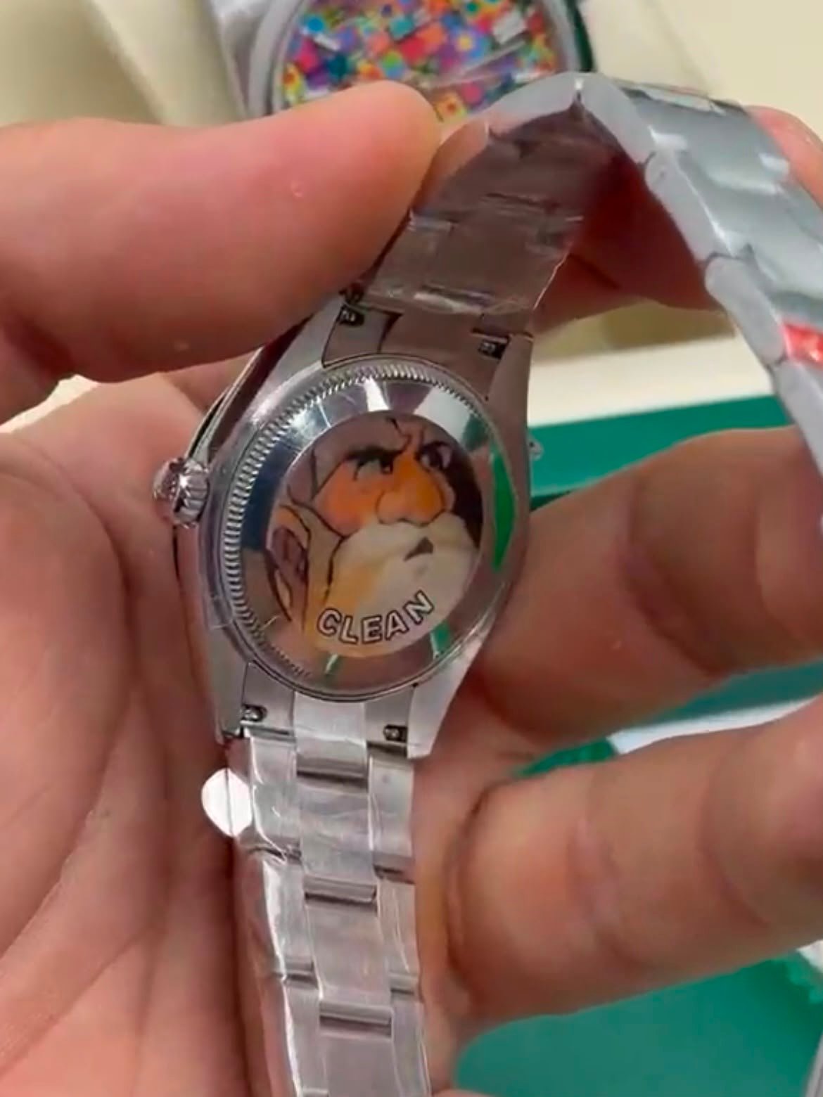 Rolex Oyster Perpetual Celebration Dial 32MM - SUPER CLONE - AÇO MOSTRADOR COLORS - Imagem 5