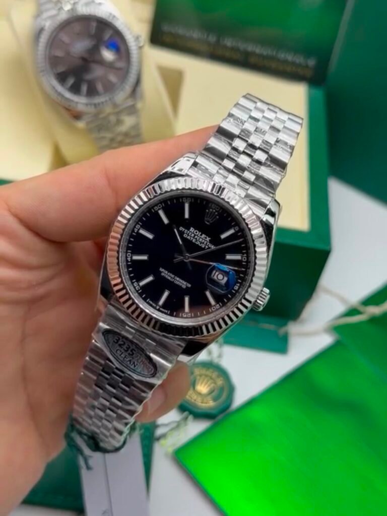 ROLEX Datejust 40mm - SUPER CLONE - AÇO MOSTRADOR PRETO