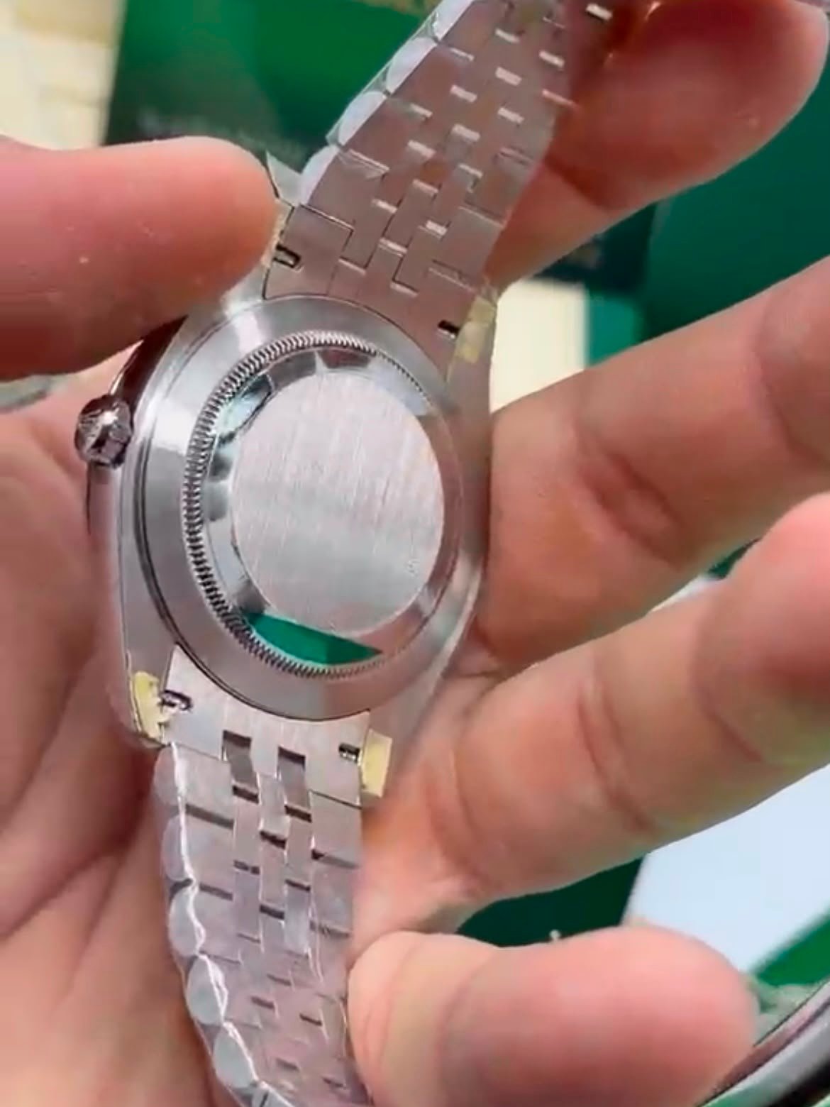 ROLEX Datejust 40mm - SUPER CLONE - AÇO MOSTRADOR VERDE - Imagem 3