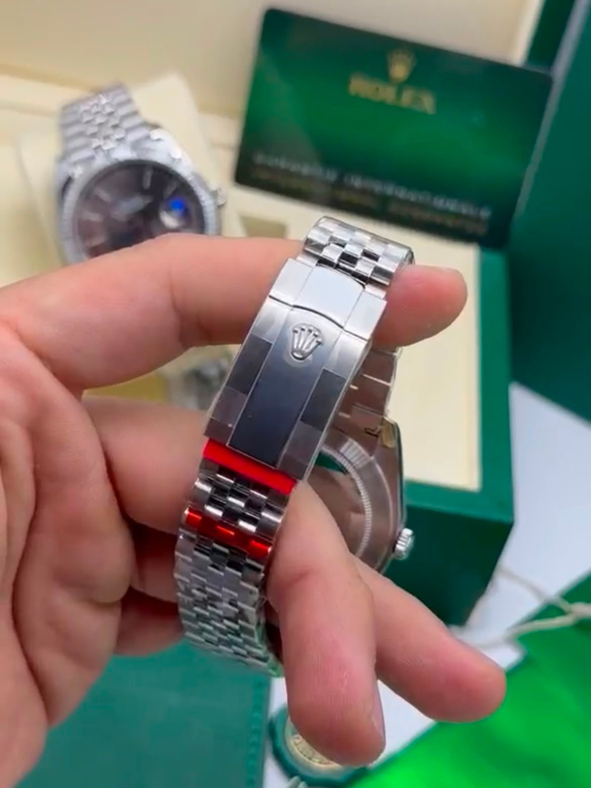 ROLEX Datejust 40mm - SUPER CLONE - AÇO MOSTRADOR VERDE - Imagem 4