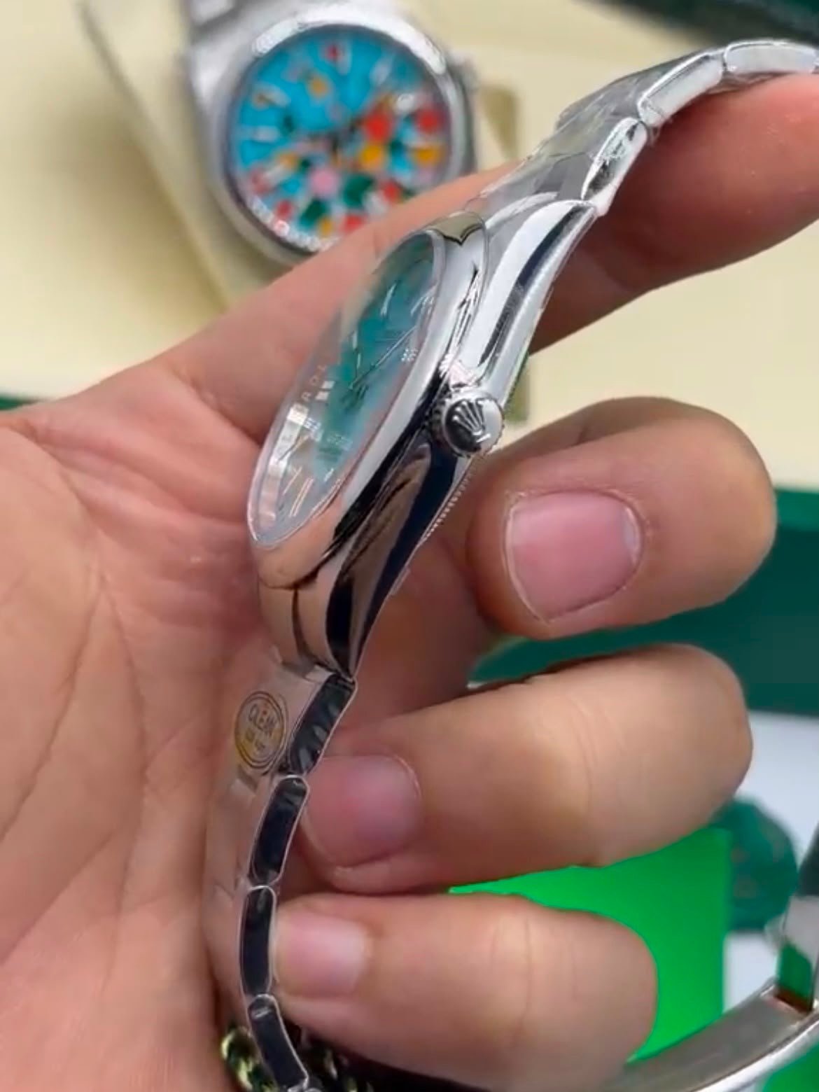ROLEX Datejust 40mm - SUPER CLONE - AÇO MOSTRADOR TIFFANY - Imagem 5