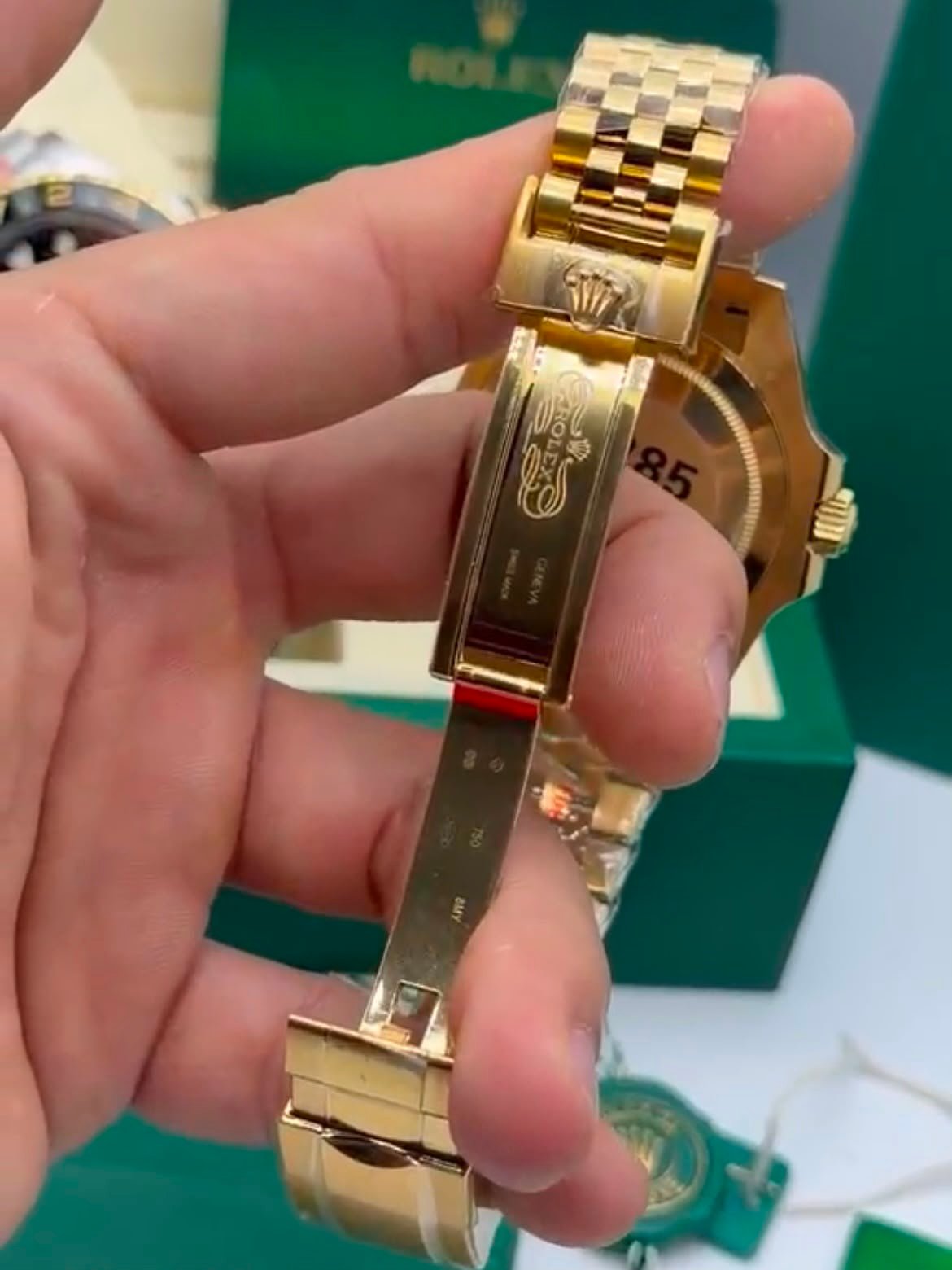ROLEX GMT Master II 40mm - SUPER CLONE - AÇO DOURADO MOSTRADOR PRETO - Imagem 4