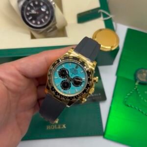 ROLEX Daytona 40mm - SUPER CLONE - AÇO DOURADO MOSTRADOR TIFFANY - SILICONE