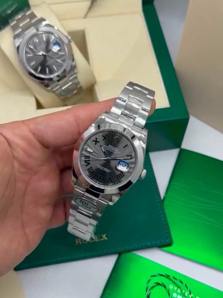 ROLEX Datejust 40mm - SUPER CLONE - AÇO MOSTRADOR CINZA