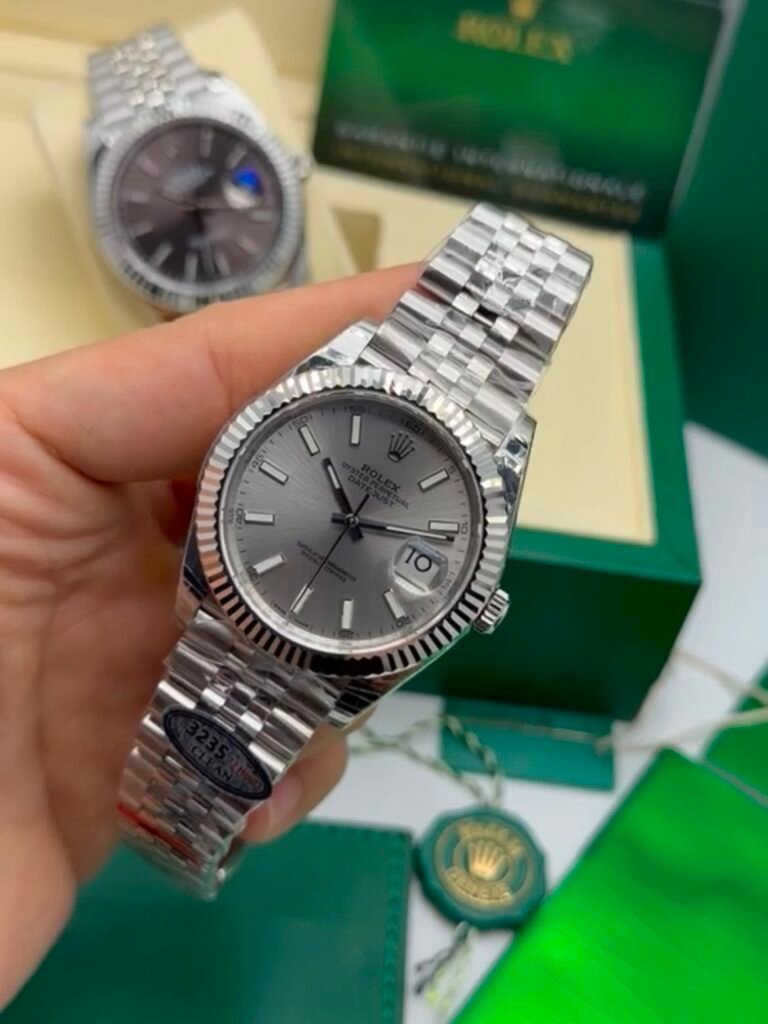 ROLEX Datejust 40mm - SUPER CLONE - AÇO MOSTRADOR CINZA