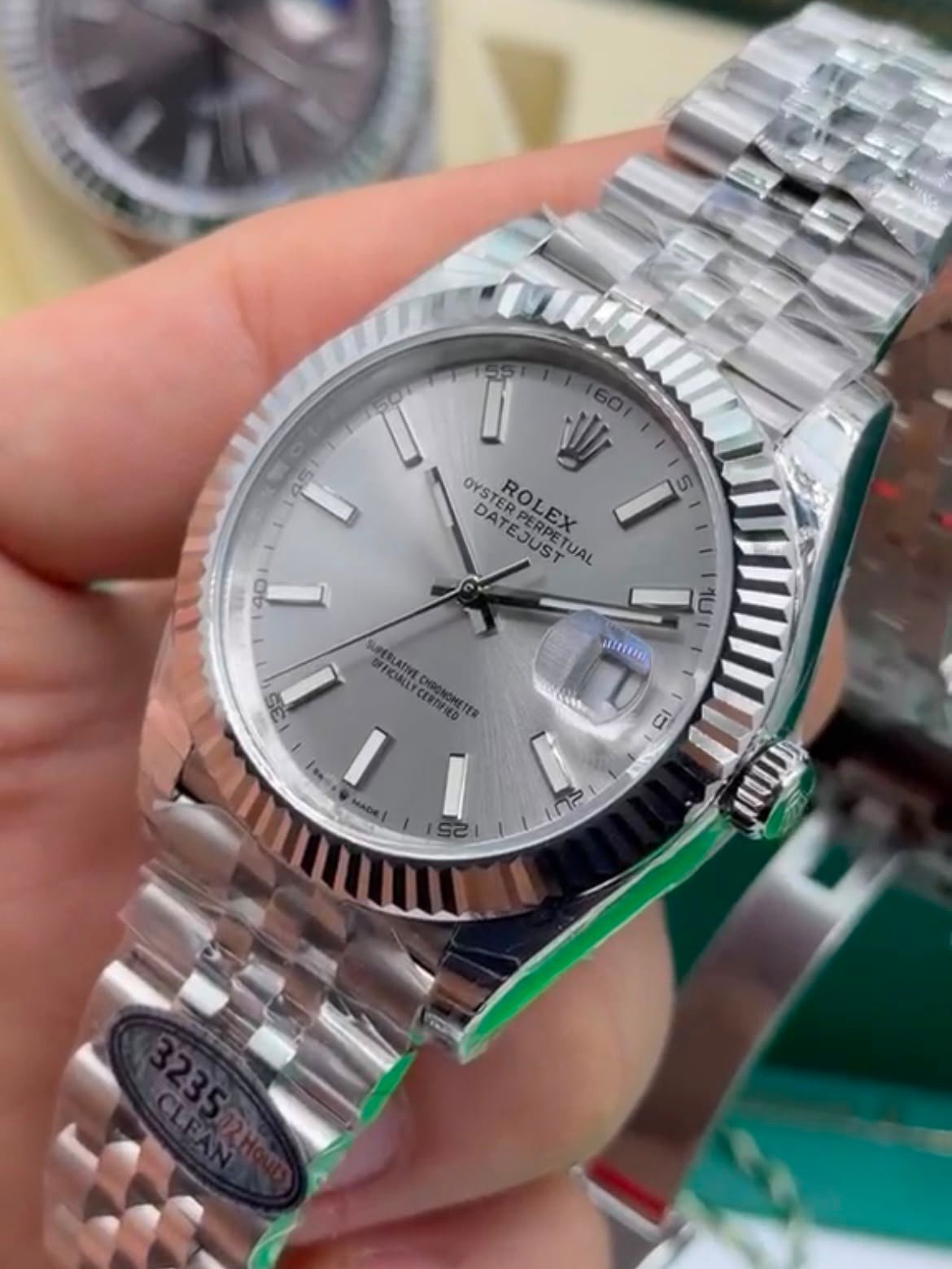 ROLEX Datejust 40mm - SUPER CLONE - AÇO MOSTRADOR CINZA - Imagem 2