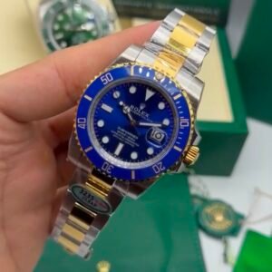 ROLEX Submariner 40mm - SUPER CLONE - AÇO COM DOURADO MOSTRADOR AZUL