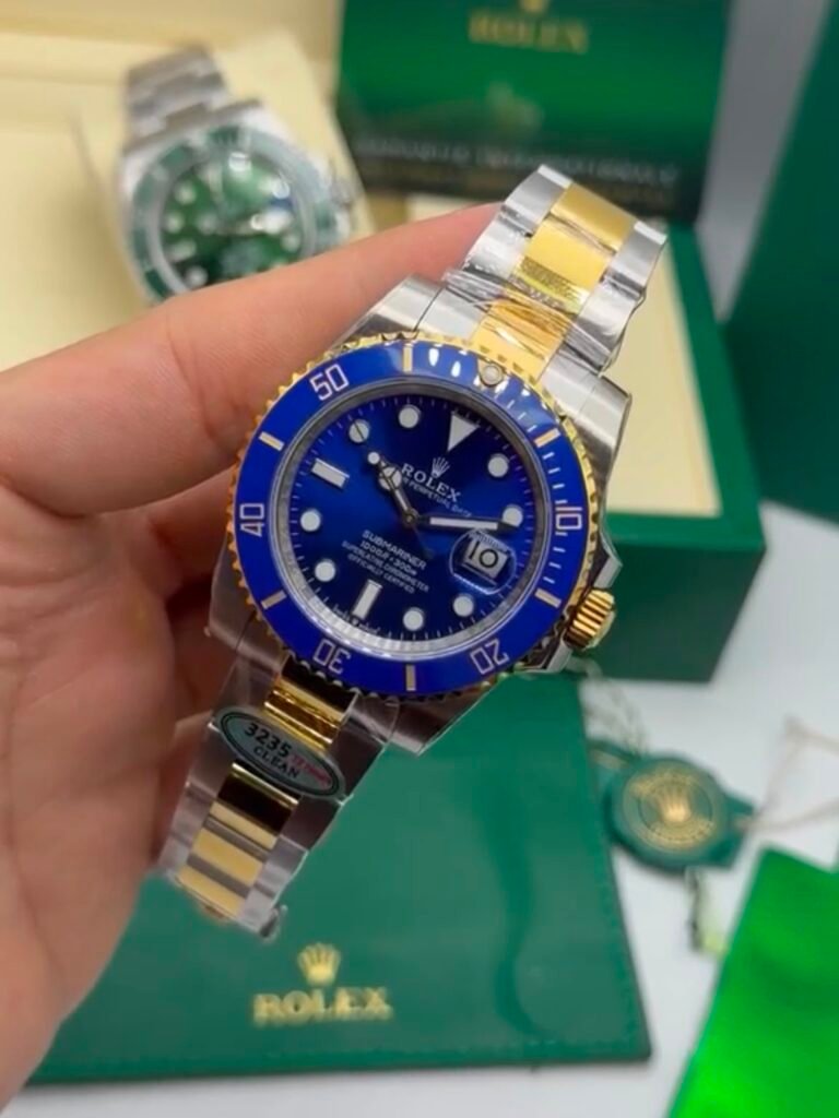 ROLEX Submariner 40mm - SUPER CLONE - AÇO COM DOURADO  MOSTRADOR AZUL