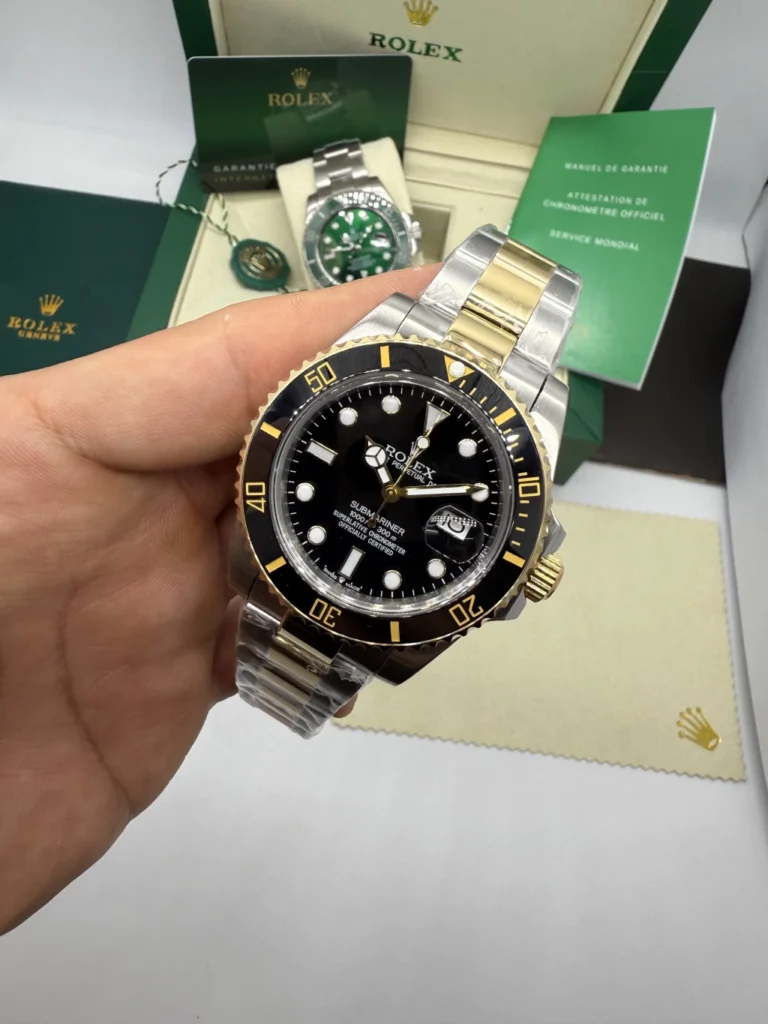 Submariner 40mm - AÇO COM DOURADO MOSTRADOR PRETO