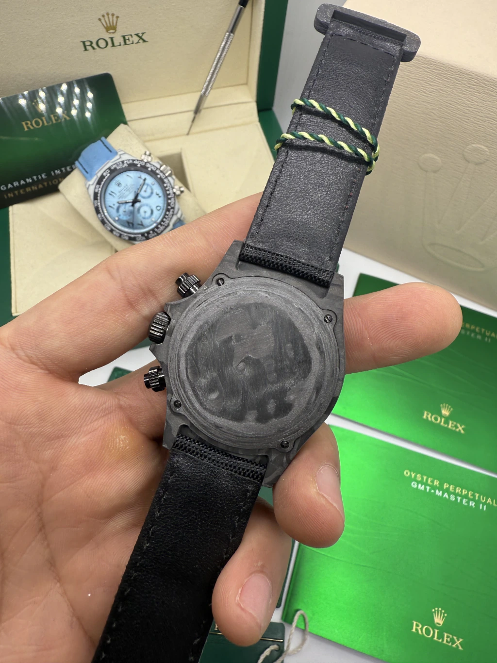 Daytona DIW Carbono 40mm - MOSTRADOR VERDE CASSINO - NYLON - Imagem 3