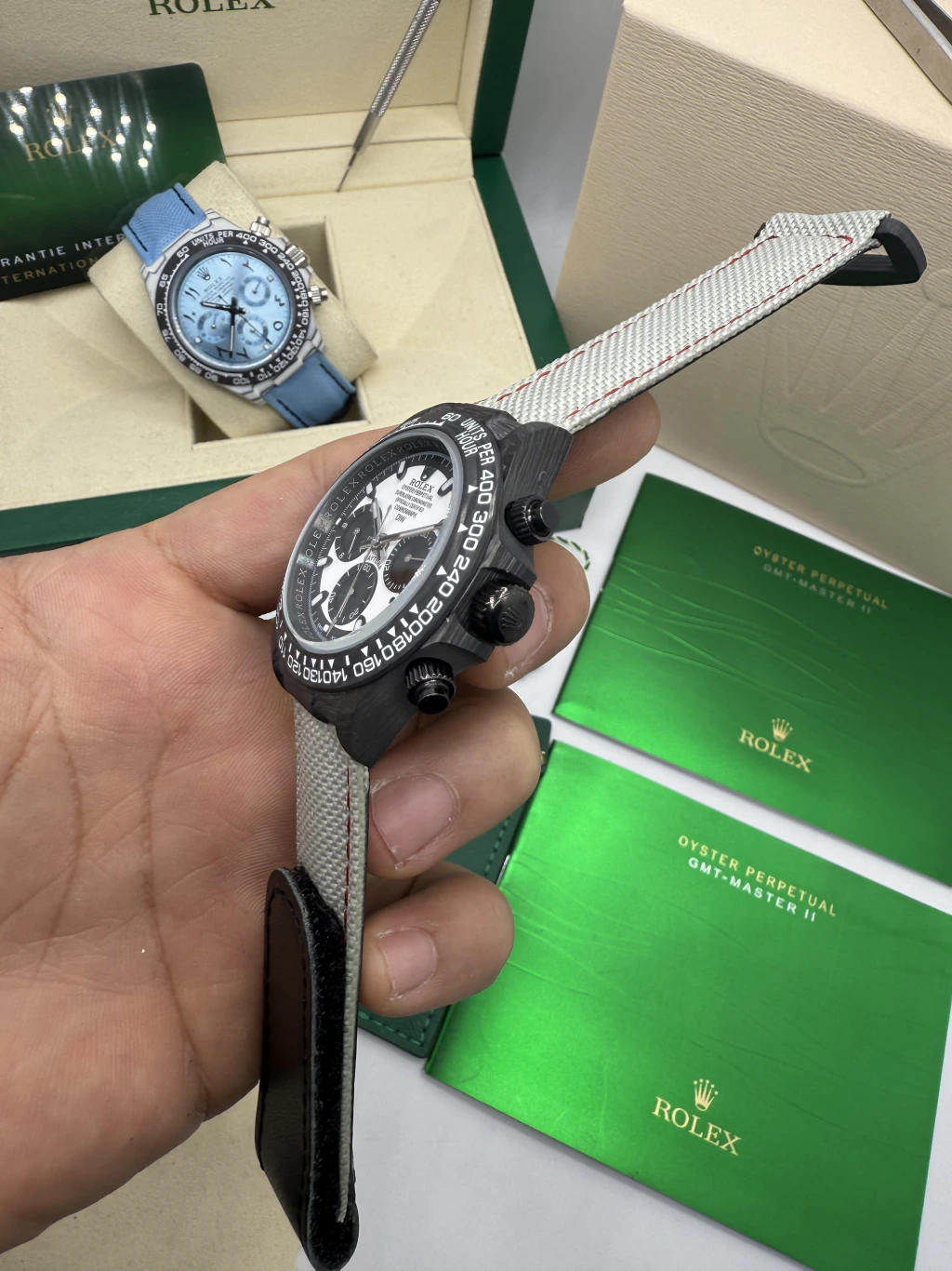 DAYTONA DIW Carbono 40mm - MOSTRADOR BRANCO - NYLON - Imagem 2