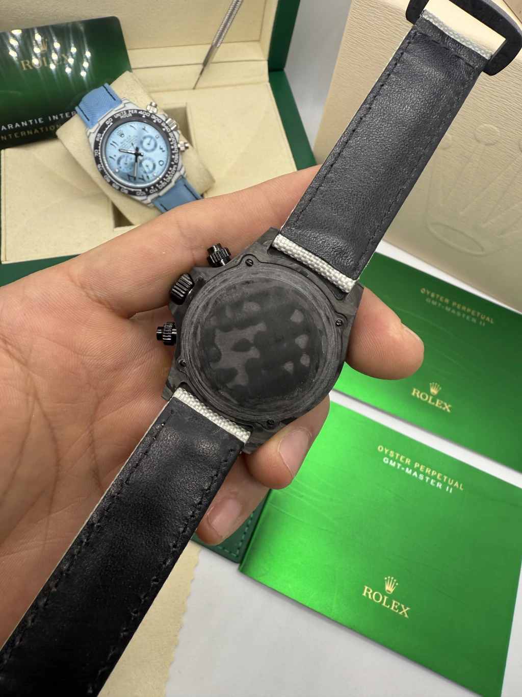 DAYTONA DIW Carbono 40mm - MOSTRADOR BRANCO - NYLON - Imagem 3