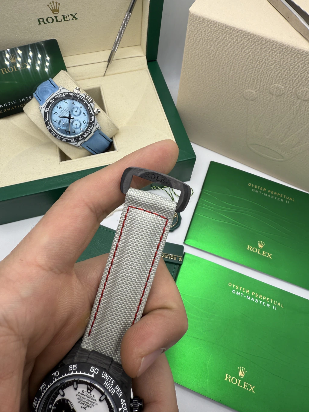 DAYTONA DIW Carbono 40mm - MOSTRADOR BRANCO - NYLON - Imagem 4