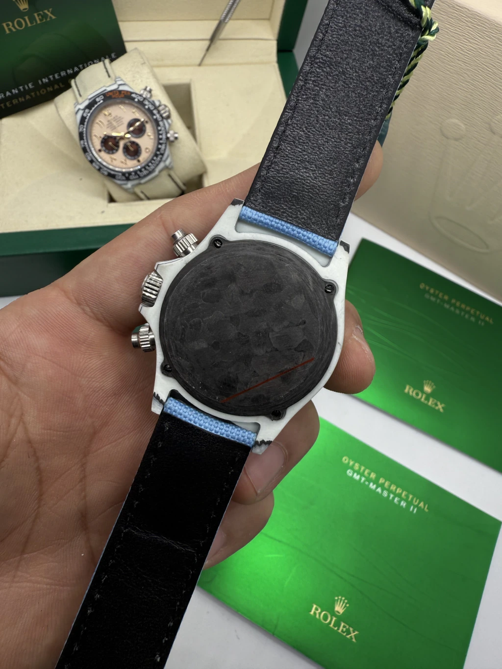 DAYTONA DIW Carbono Arabic 40mm - MOSTRADOR AZUL - NYLON - Imagem 3