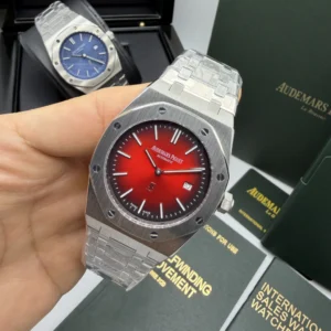 Audemars Piguet Royal Oak 42mm - AÇO MOSTRADOR VERMELHO