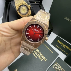 Audemars Piguet Royal Oak 42mm - AÇO ROSE MOSTRADOR VERMELHO