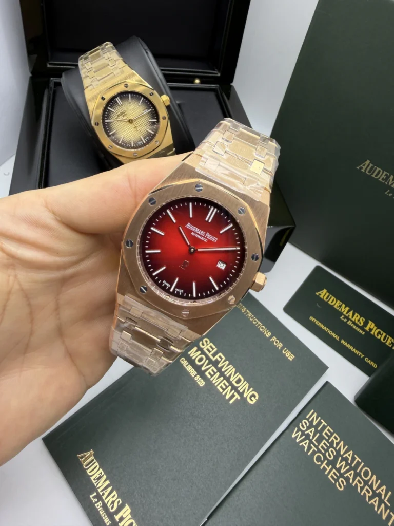 Audemars Piguet Royal Oak 42mm - AÇO ROSE MOSTRADOR VERMELHO