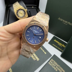 Audemars Piguet Royal Oak 42mm - AÇO ROSE MOSTRADOR AZUL