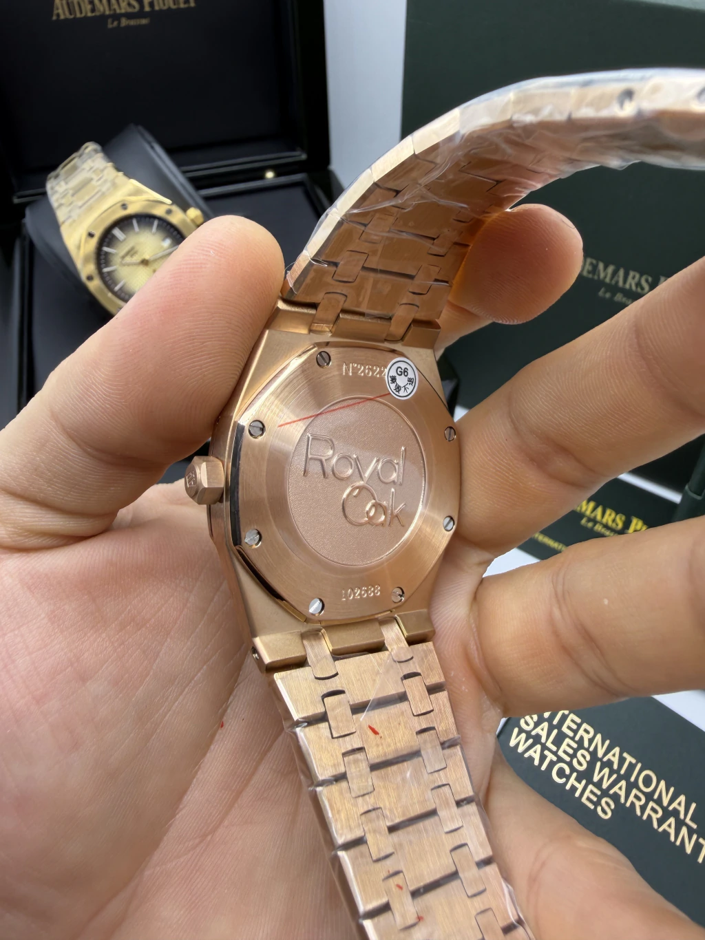 Audemars Piguet Royal Oak 42mm - AÇO ROSE MOSTRADOR AZUL - Imagem 3