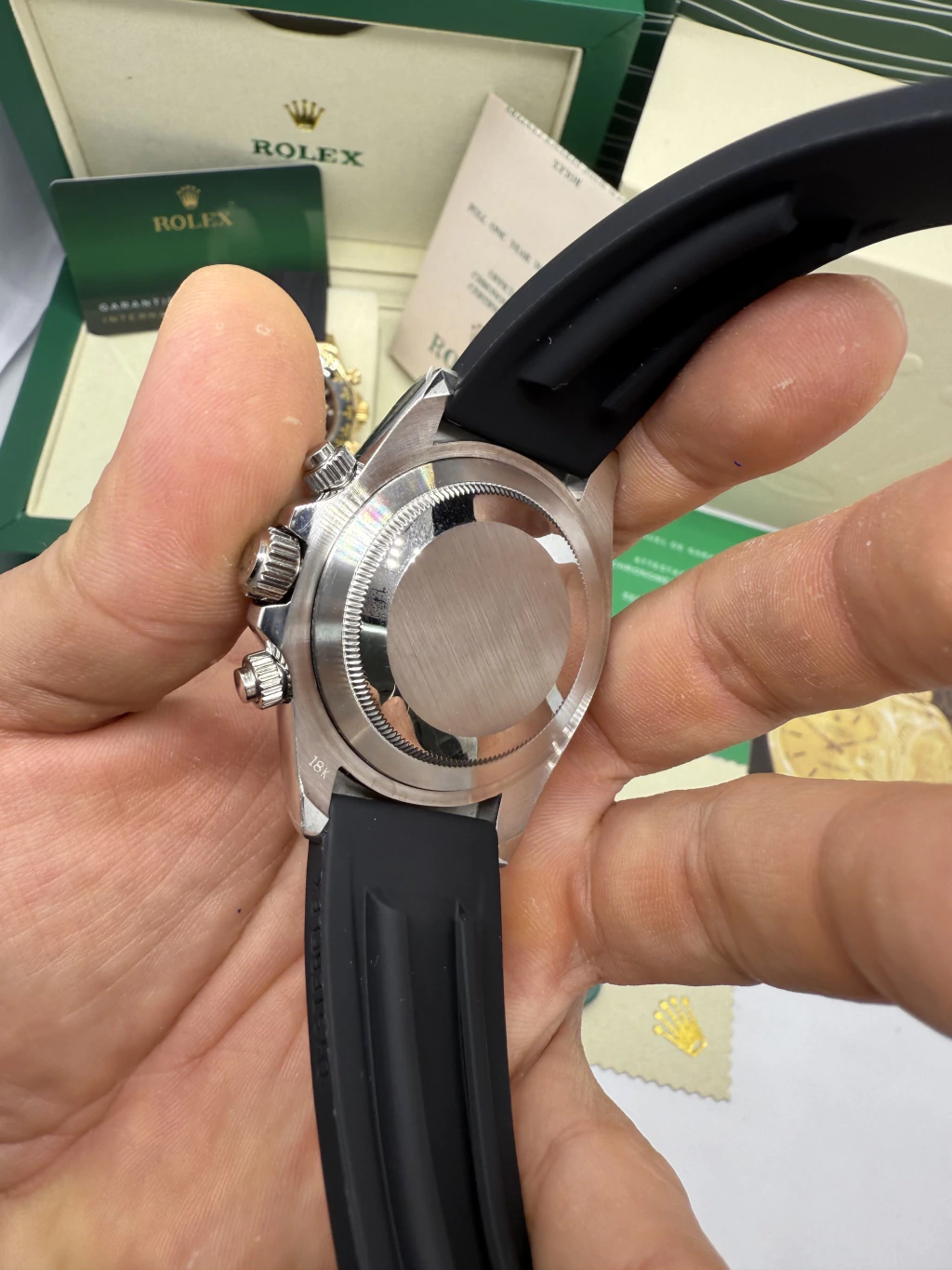 Daytona 40mm - AÇO MOSTRADOR PRETO - SILICONE - Imagem 4