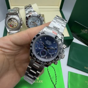 Daytona 40mm - AÇO MOSTRADOR AZUL