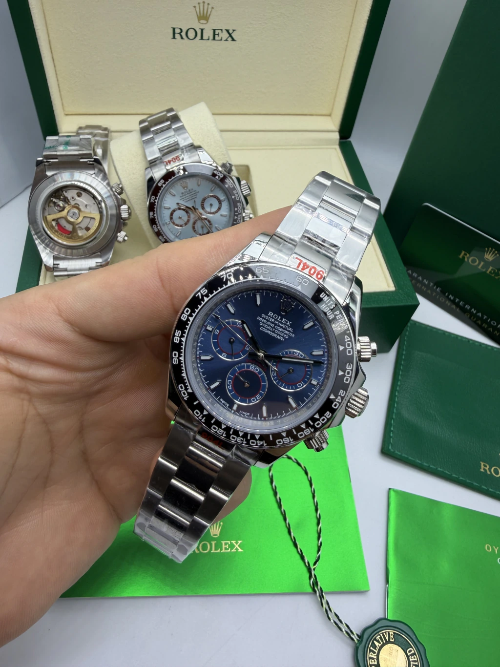 Daytona 40mm - AÇO MOSTRADOR AZUL