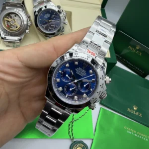 Daytona 40mm - AÇO MOSTRADOR AZUL