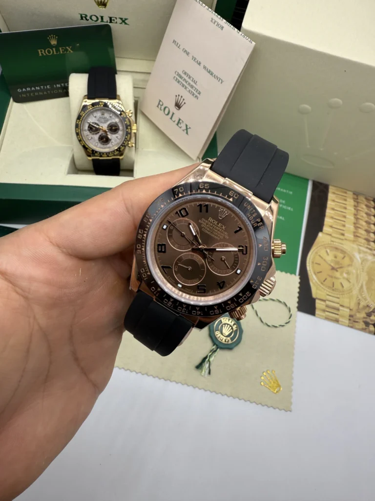Daytona 40mm - AÇO ROSE MOSTRADOR MARROM - SILICONE