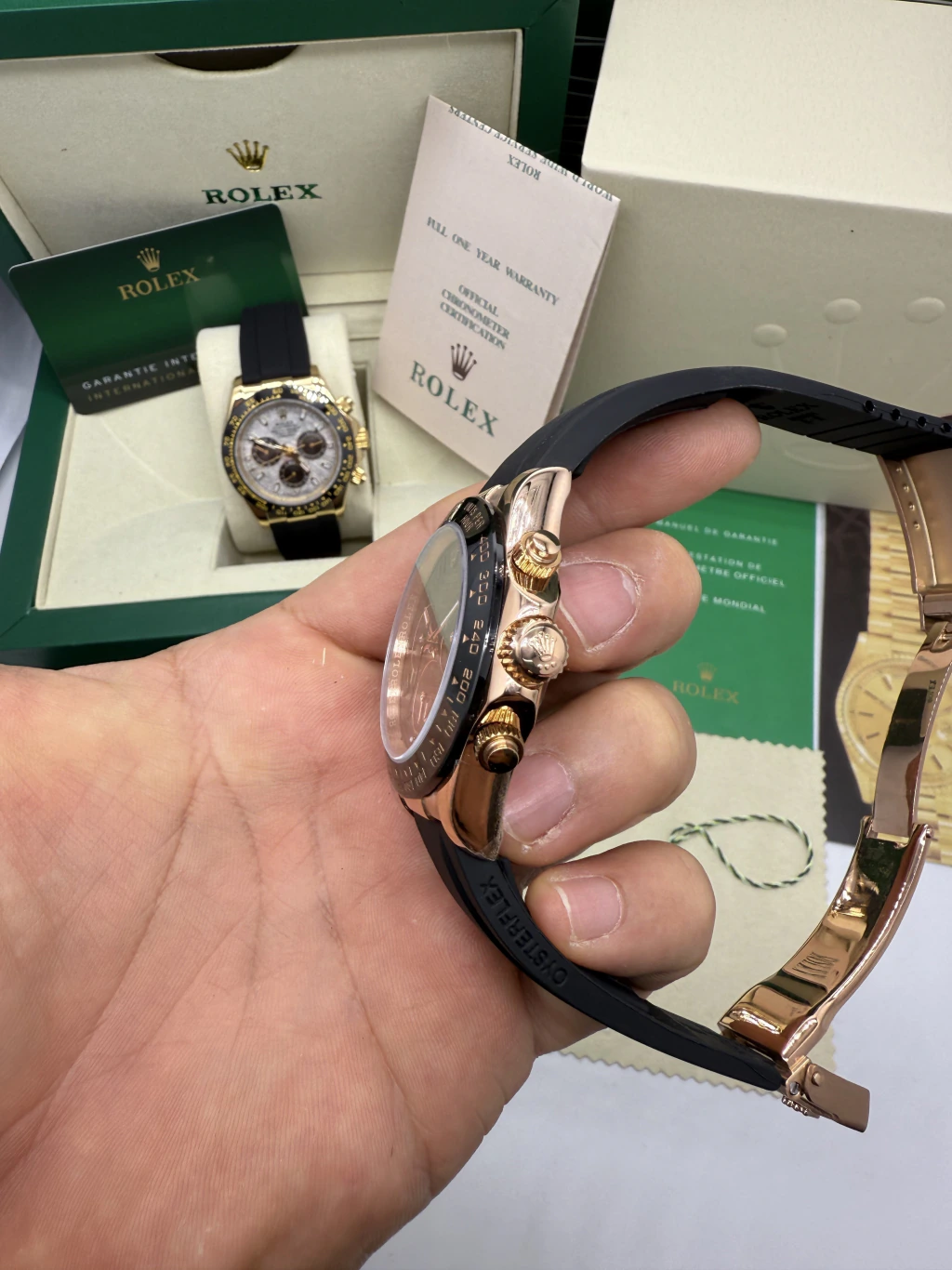 Daytona 40mm - AÇO ROSE MOSTRADOR MARROM - SILICONE - Imagem 2