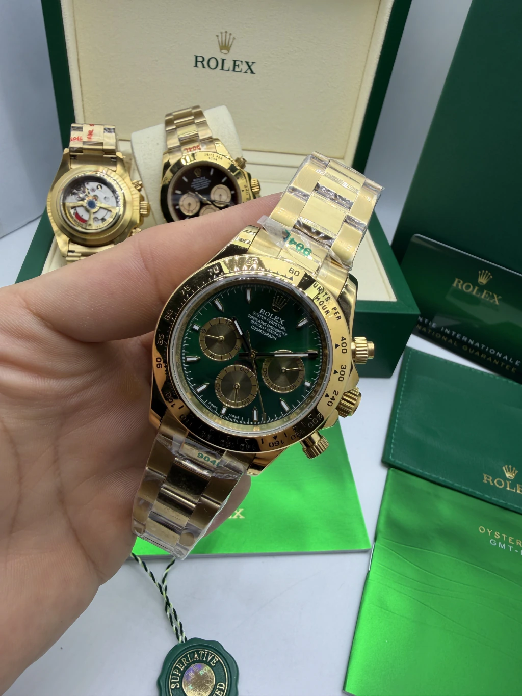 Daytona 40mm - AÇO DOURADO MOSTRADOR VERDE