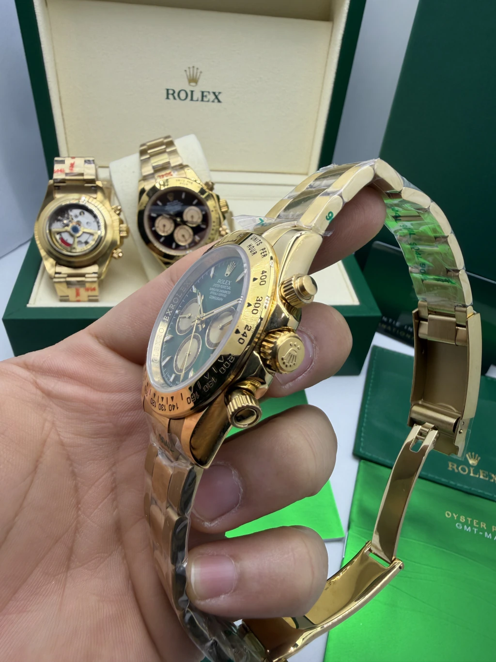 Daytona 40mm - AÇO DOURADO MOSTRADOR VERDE - Imagem 2