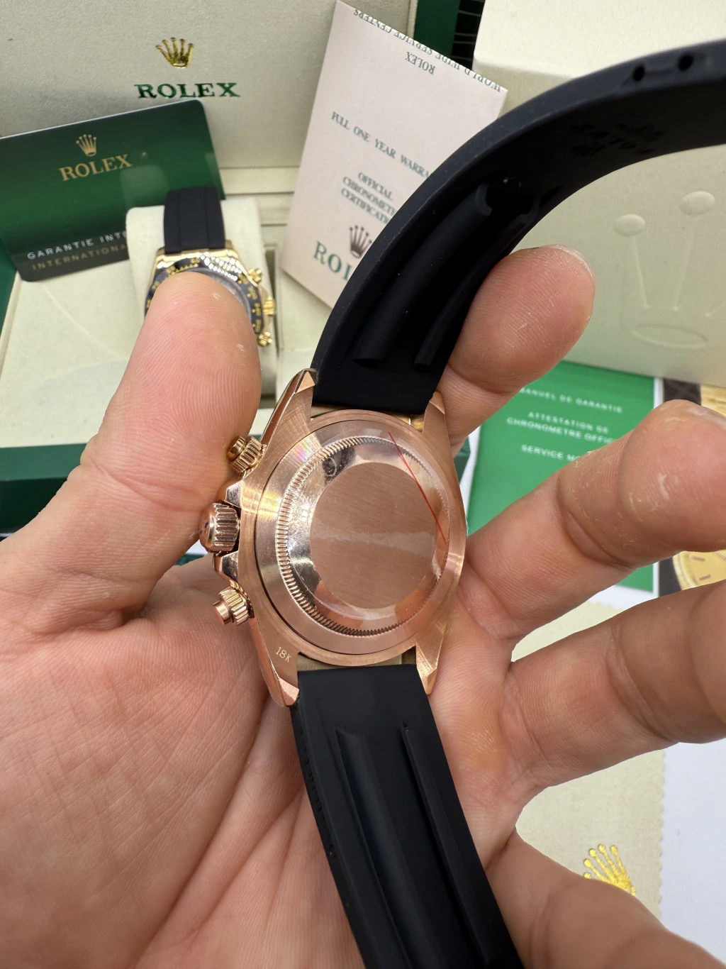 Daytona 40mm - AÇO ROSE MOSTRADOR DOURADO - SILICONE - Imagem 3