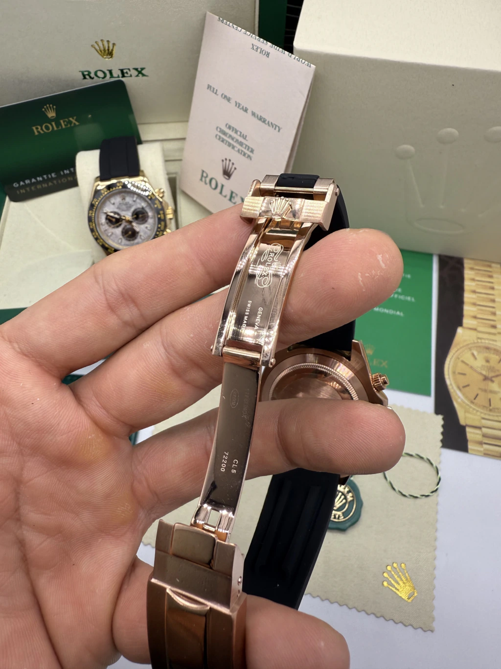 Daytona 40mm - AÇO ROSE MOSTRADOR DOURADO - SILICONE - Imagem 4