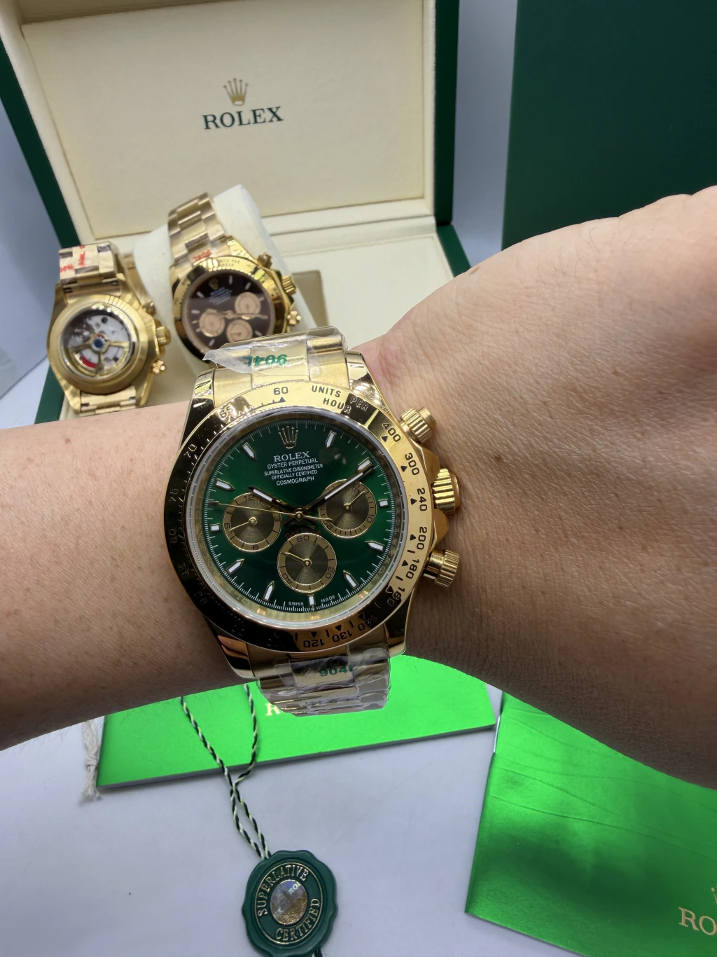 Daytona 40mm - AÇO DOURADO MOSTRADOR VERDE - Imagem 5