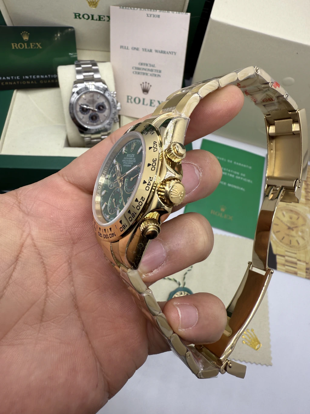 Daytona 40mm - AÇO DOURADO MOSTRADOR VERDE - Imagem 2
