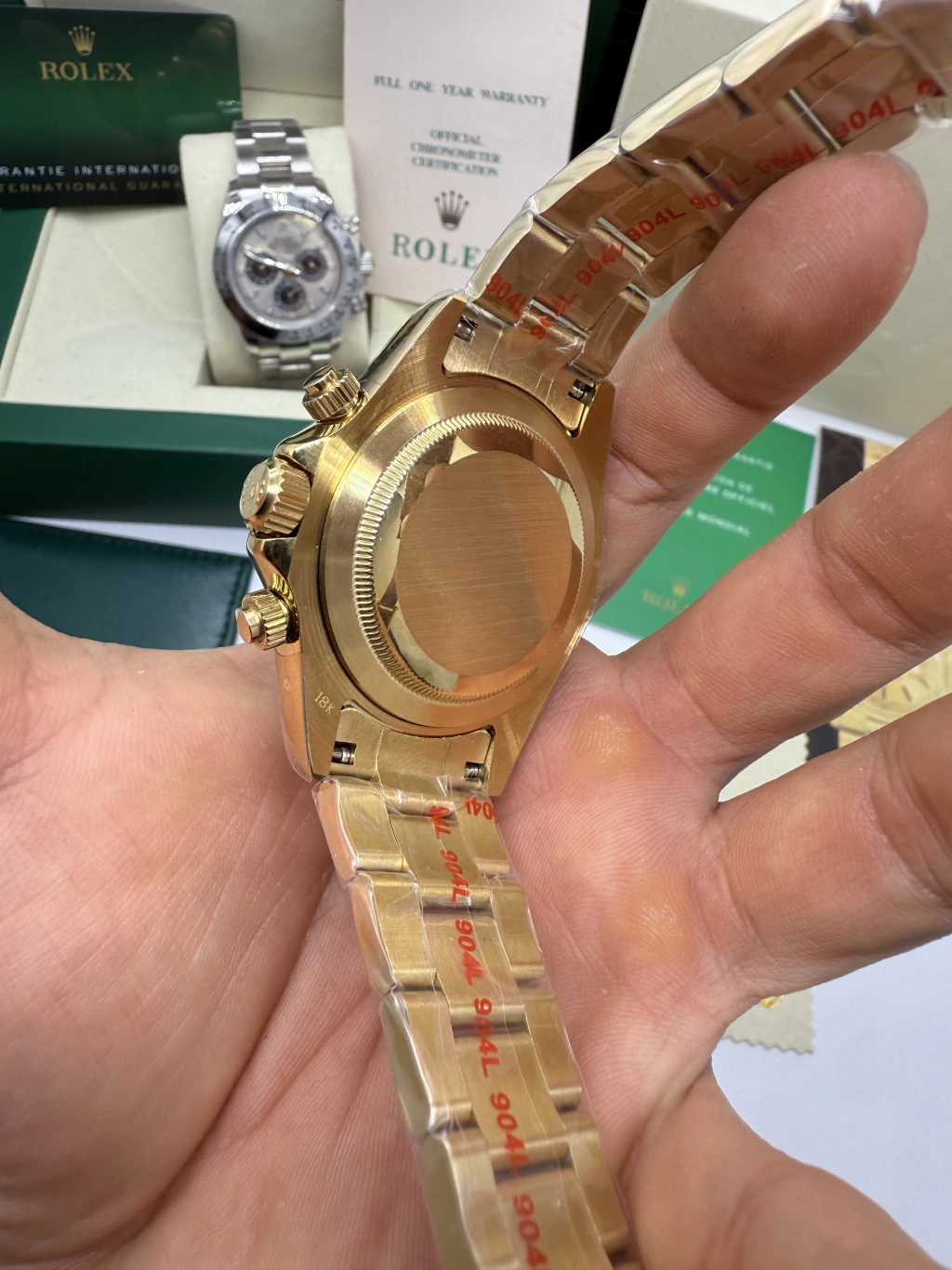 Daytona 40mm - AÇO DOURADO MOSTRADOR VERDE - Imagem 3