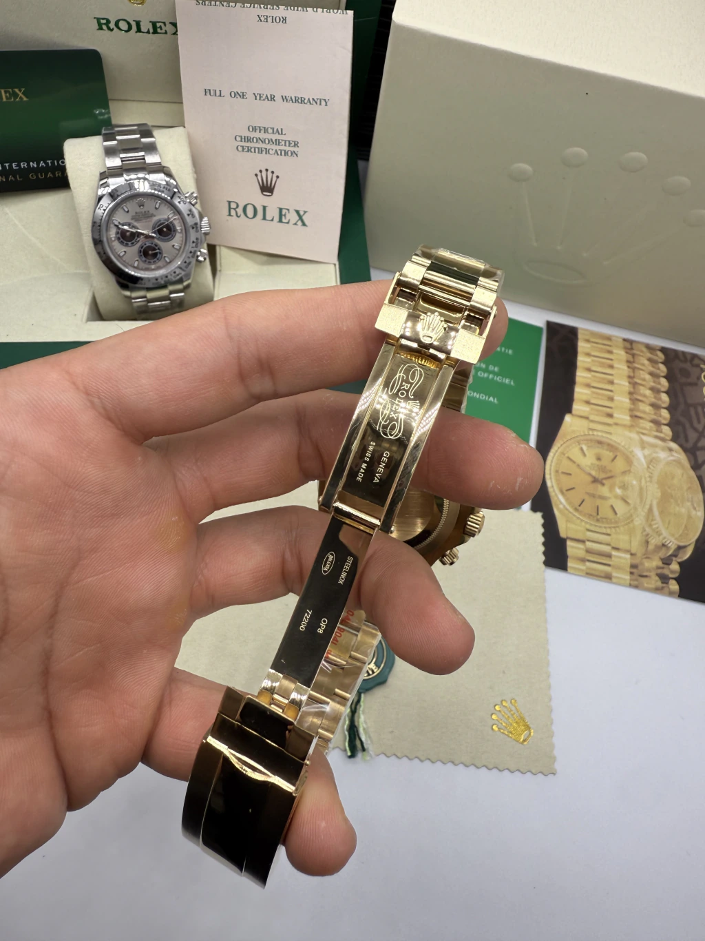 Daytona 40mm - AÇO DOURADO MOSTRADOR VERDE - Imagem 4