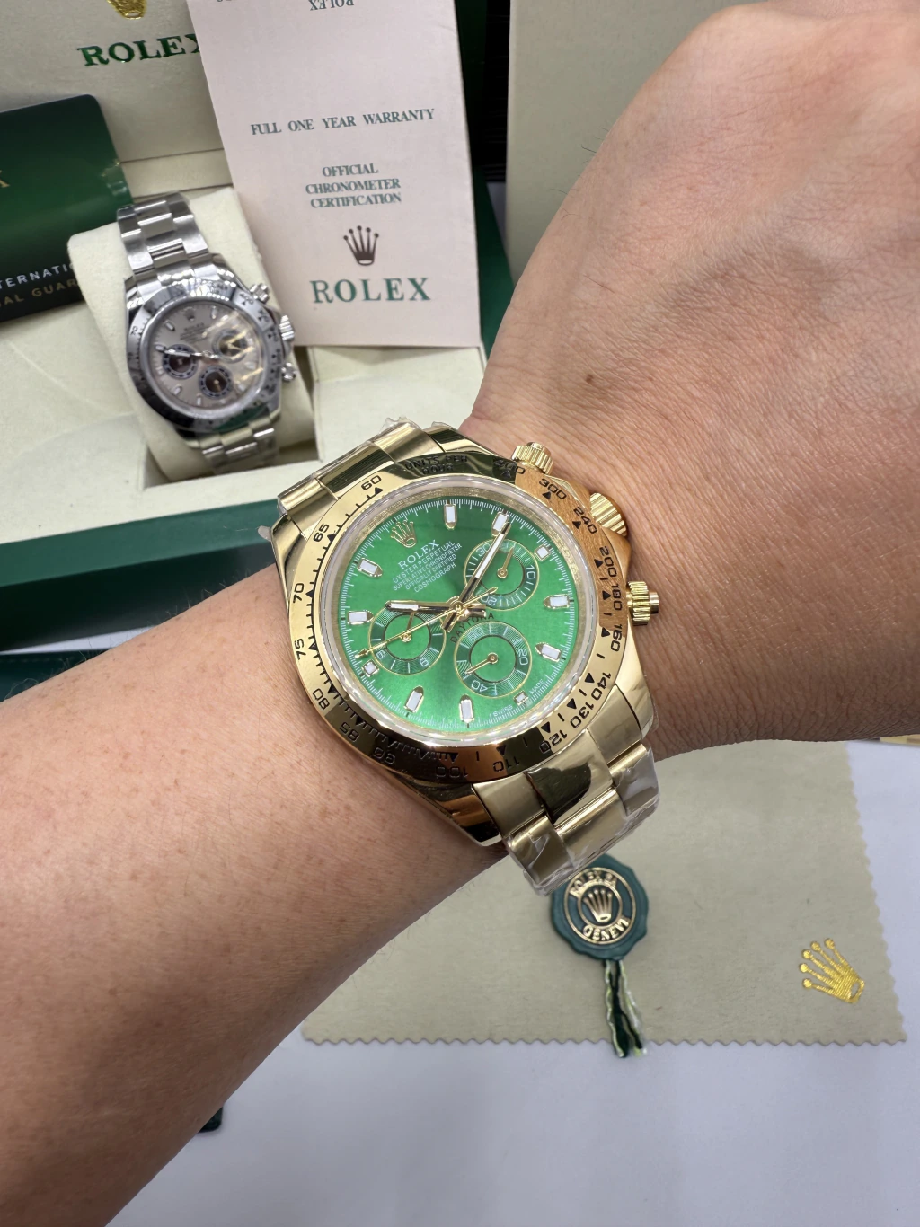 Daytona 40mm - AÇO DOURADO MOSTRADOR VERDE - Imagem 5