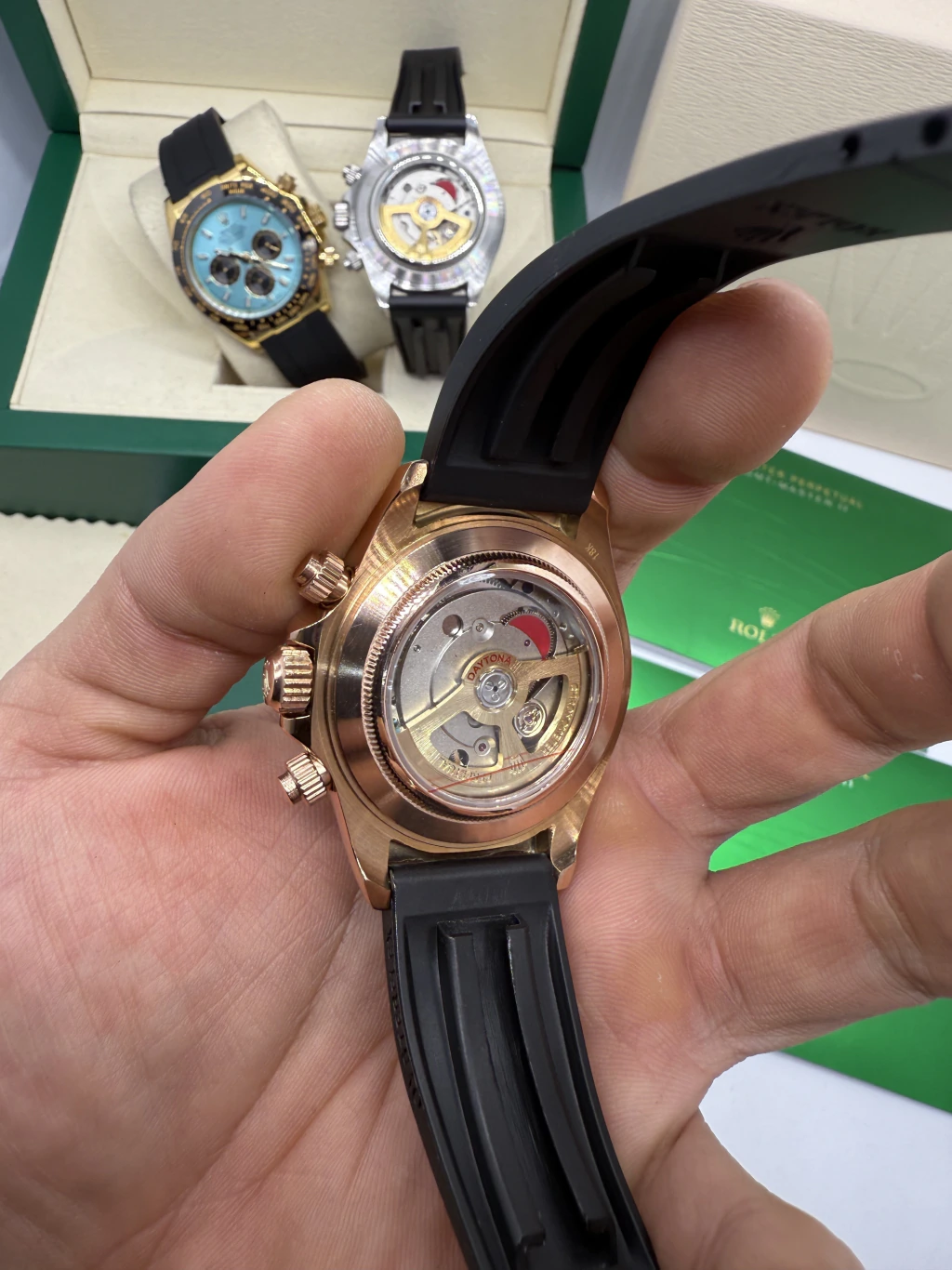 Daytona 40mm - AÇO ROSE MOSTRADOR PRETO - SILICONE - Imagem 3