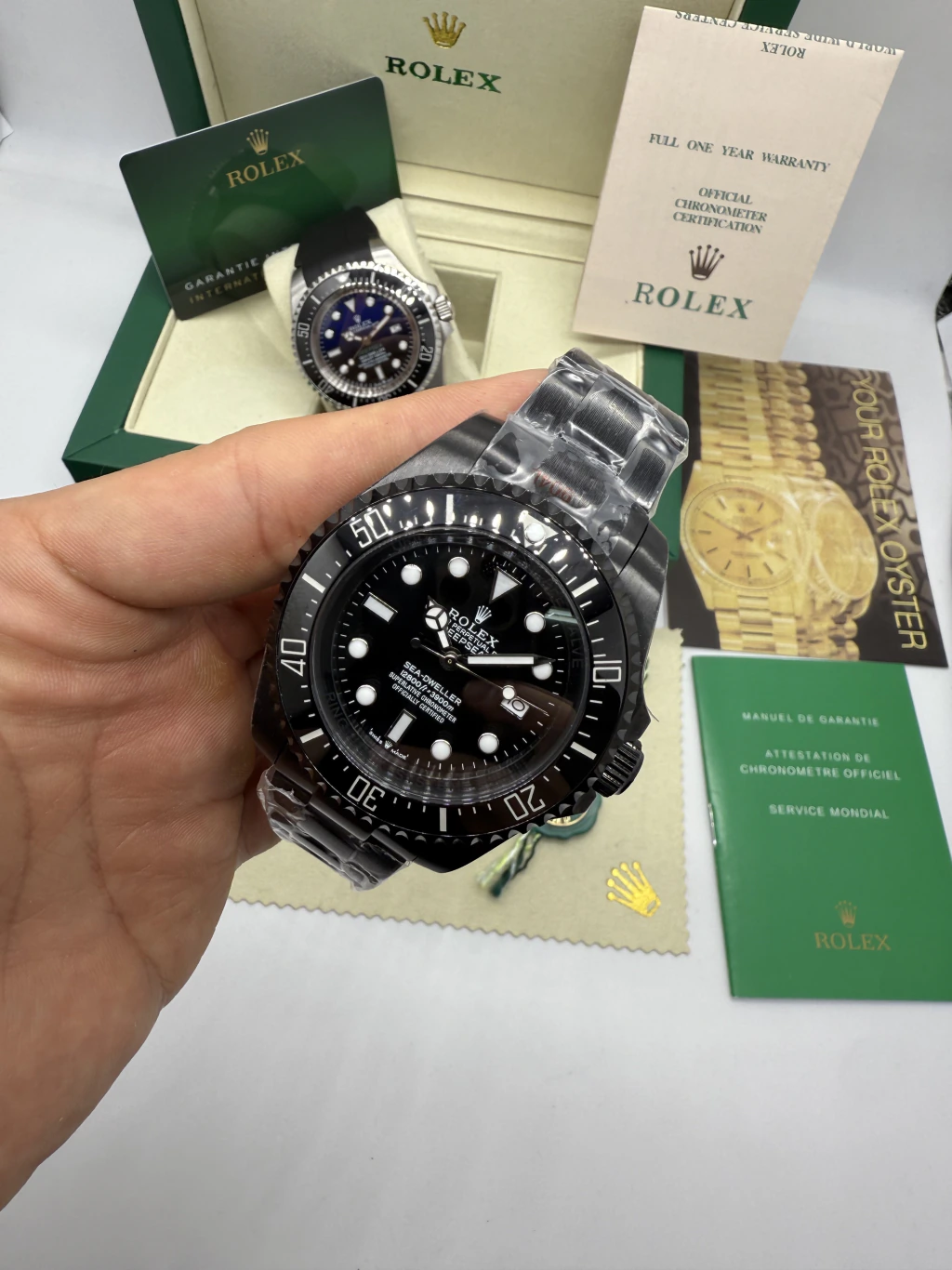 Deepsea 43mm - AÇO PRETO MOSTRADOR PRETO