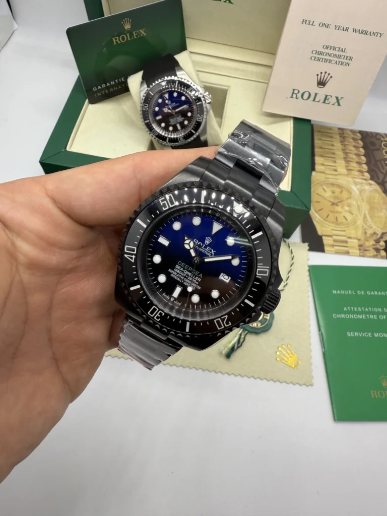 Deepsea 43mm - AÇO PRETO MOSTRADOR PRETO COM AZUL