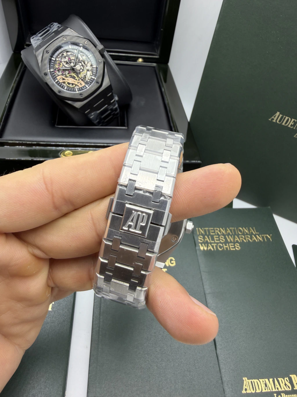Audemars Piguet Royal Oak Double 42mm - AÇO MOSTRADOR SKELETON AZUL - Imagem 4