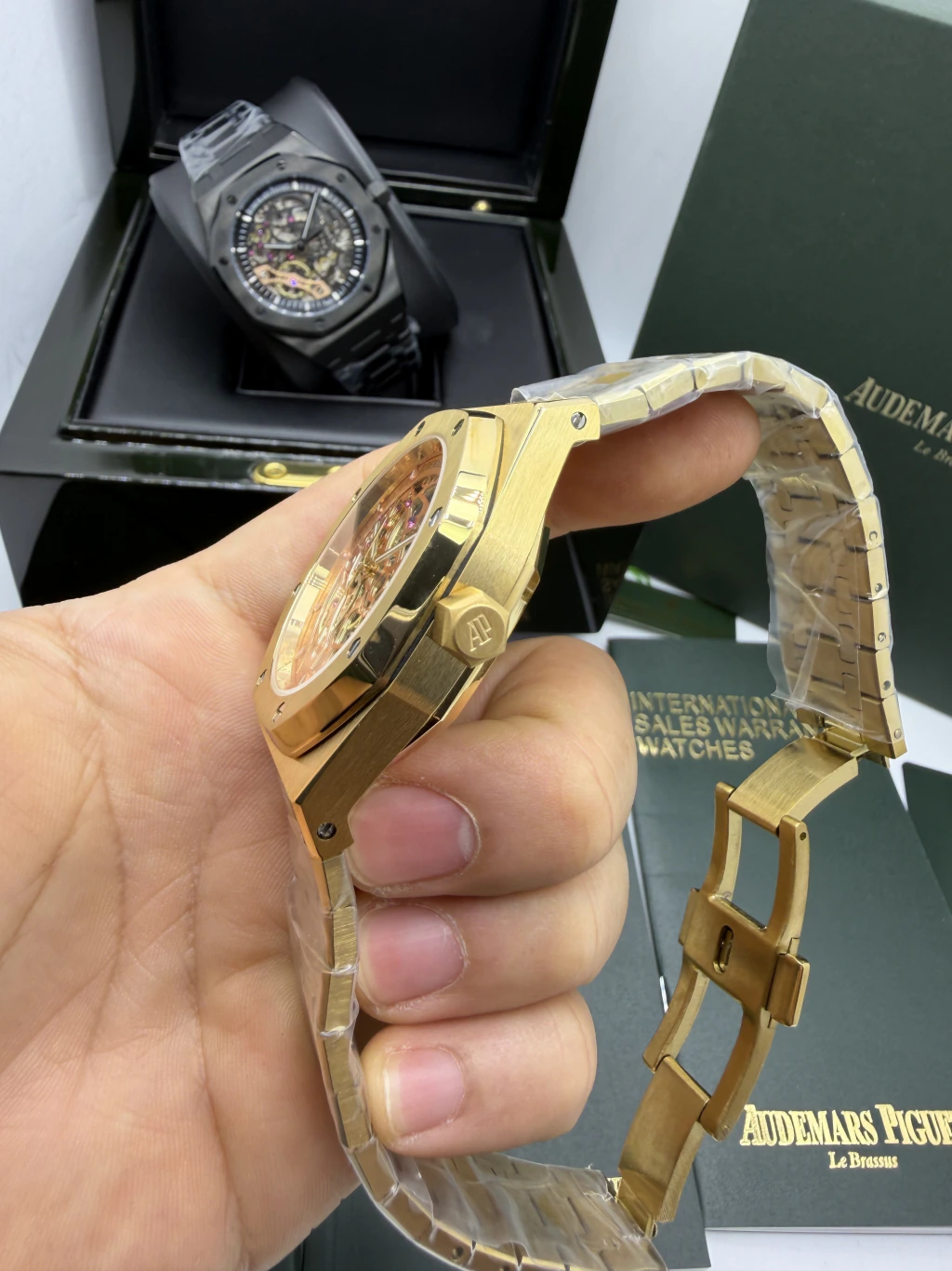 Audemars Piguet Royal Oak Double 42mm - AÇO DOURADO MOSTRADOR SKELETON DOURADO - Imagem 2