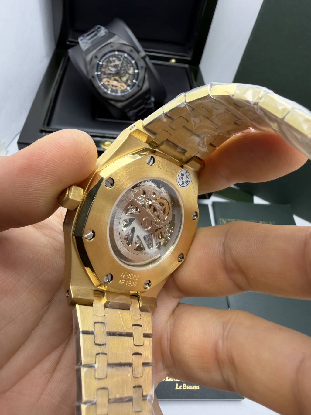 Audemars Piguet Royal Oak Double 42mm - AÇO DOURADO MOSTRADOR SKELETON DOURADO - Imagem 3