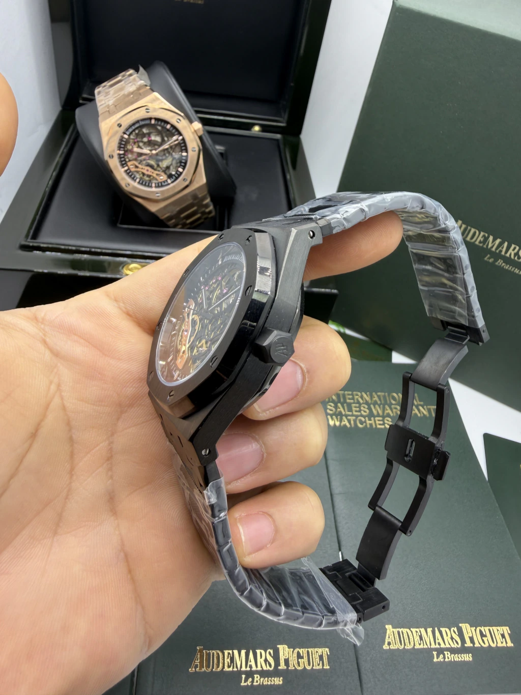 Audemars Piguet Royal Oak Double 42mm - AÇO PRETO MOSTRADOR SKELETON PRETO - Imagem 2