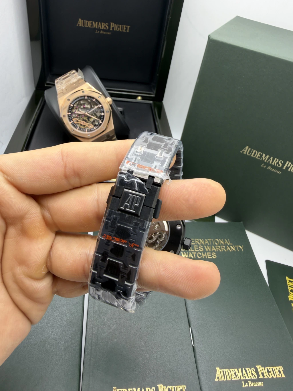 Audemars Piguet Royal Oak Double 42mm - AÇO PRETO MOSTRADOR SKELETON PRETO - Imagem 4