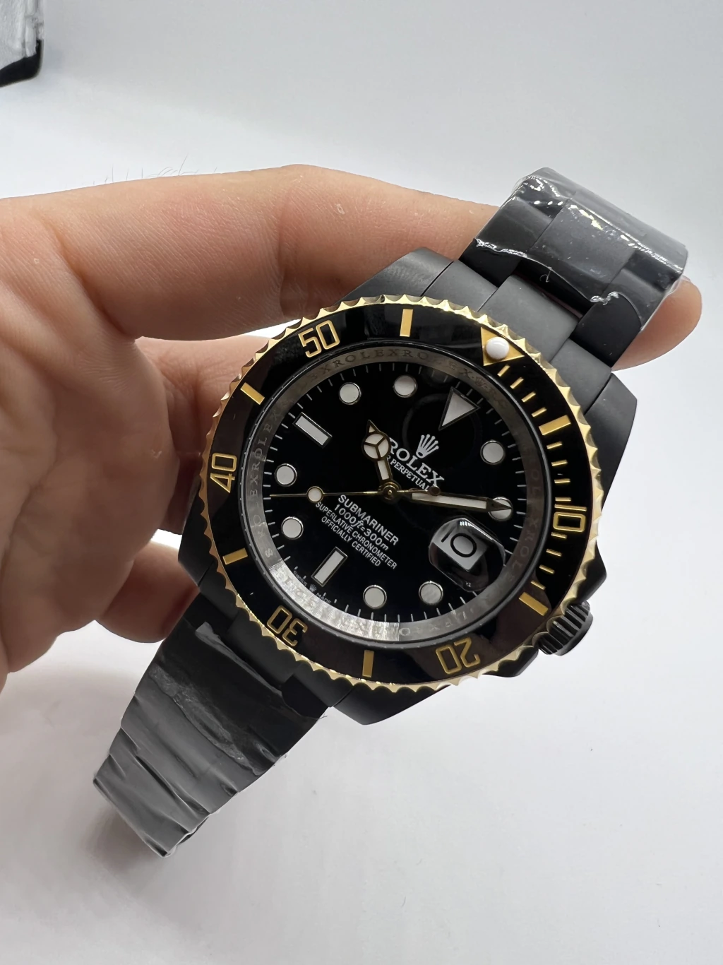 Submariner 40mm - AÇO PRETO MOSTRADOR PRETO