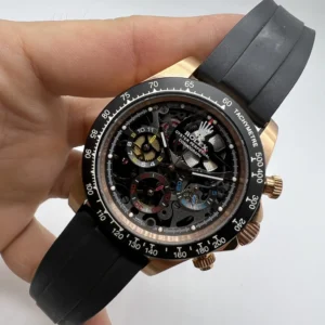 Oyster Perpetual - 40mm - AÇO ROSE MOSTRADOR PRETO - SILICONE