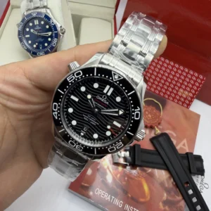 Omega Seamaster 42mm - SUPER CLONE - AÇO MOSTRADOR PRETO